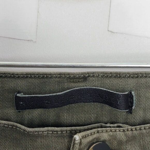 SP Black Label Olive Green Skinny Jeans Size 28 With Distressed Detail - Picture 4 of 13